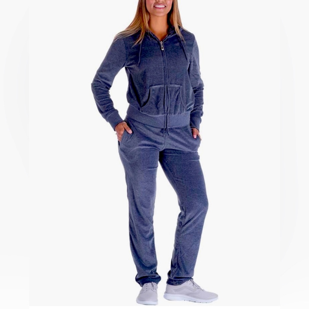 Dark shimmery grey tracksuit